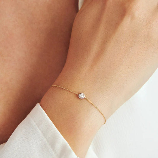 Sif Armbånd Rome - 14 kt. guld el. hvidguld 0.09 ct TW G - H VS lab - grown diamanter SJ - B2555 - WD - YG - Urma.dk