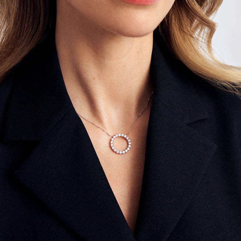 Sif Halskæde Bellina - 14 kt guld el. hvidguld 1.90 ct TW G - H VS lab - grown diamanter SJ - N2802 - WD - WG - Urma.dk