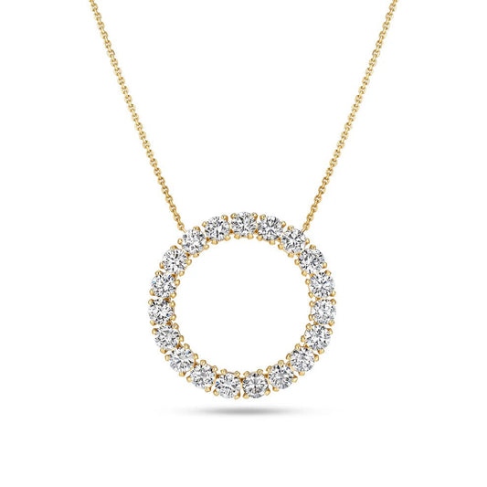 Sif Halskæde Bellina - 14 kt guld el. hvidguld 1.90 ct TW G - H VS lab - grown diamanter SJ - N2802 - WD - YG - Urma.dk