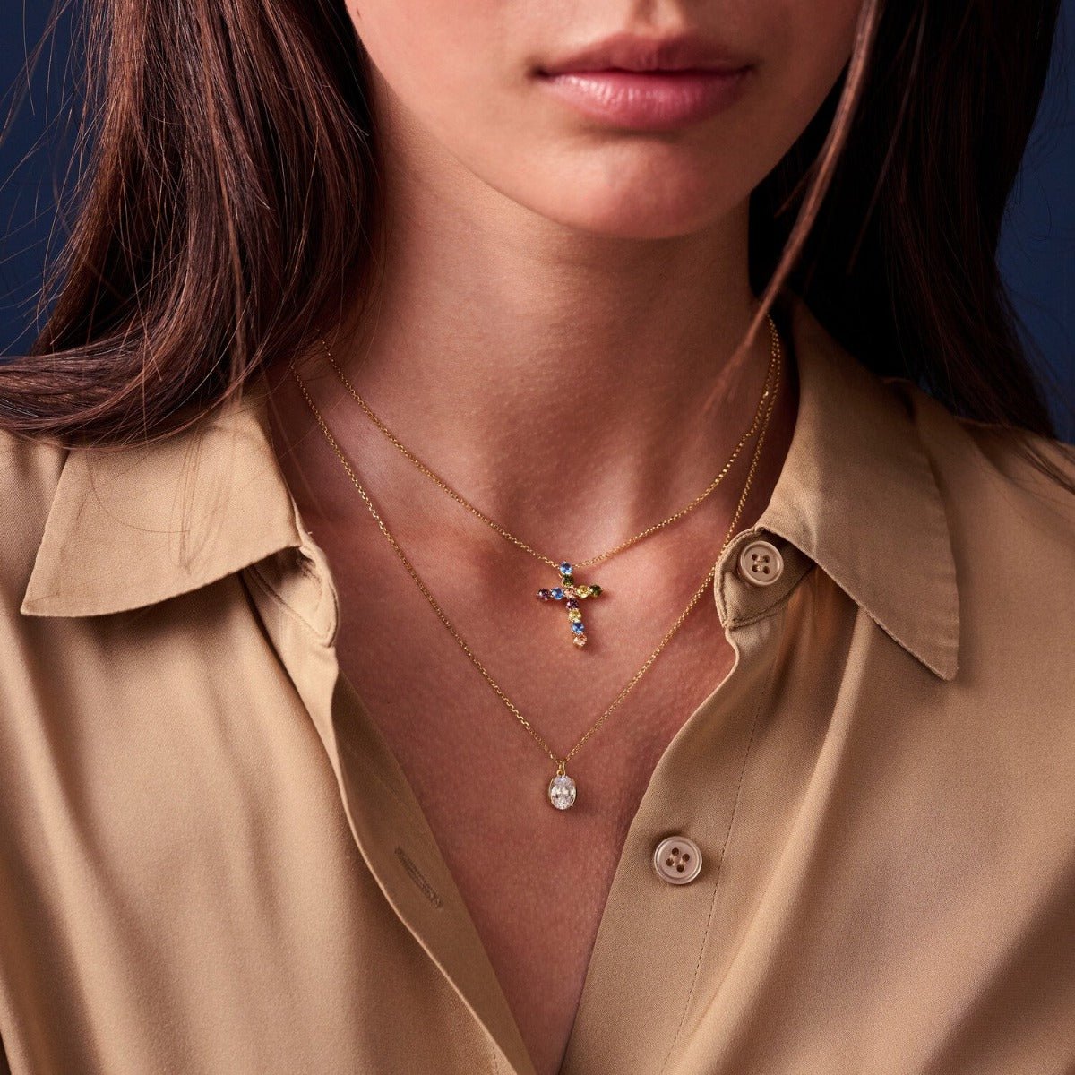 Sif Halskæde Belluno Croce SJ - N2394 - Urma.dk