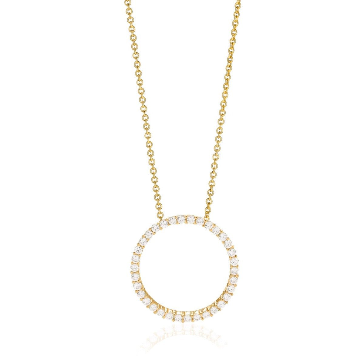 Sif Halskæde Biella Grande Pendant SJ - P3125 - CZ - YG45 - 60 - Urma.dk