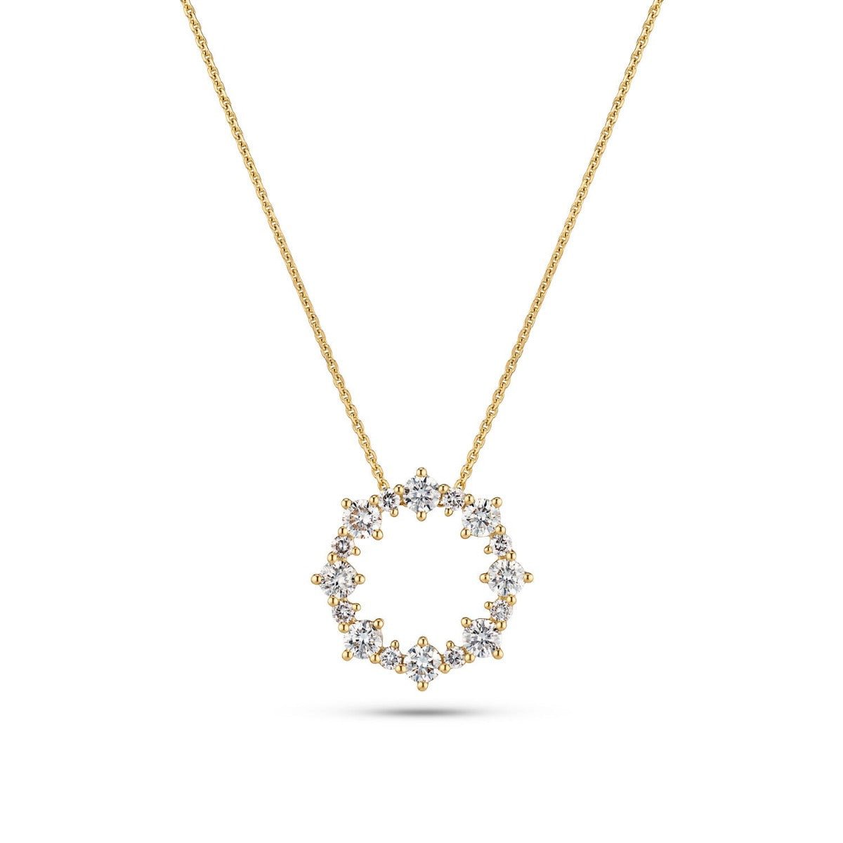 Sif Halskæde Brina - med lab - grown diamanter SJ - N2533 - WD - YG - Urma.dk