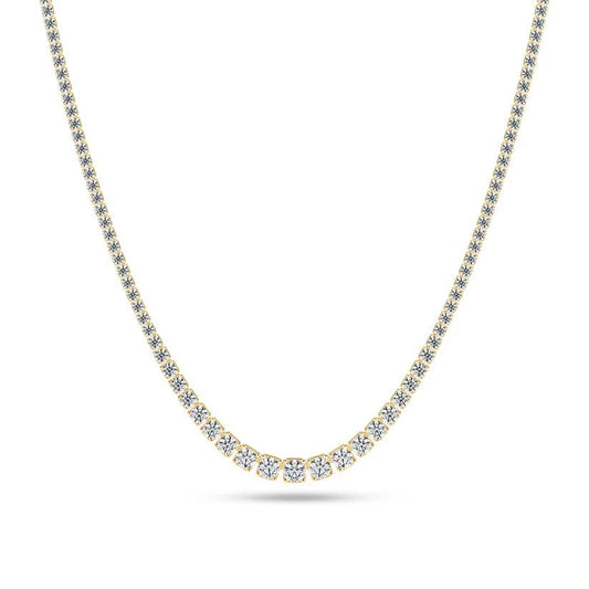 Sif Halskæde Diamante Tennis Altro - 14 kt. guld el. hvidguld 11.45 ct TW G - H VS lab - grown diamanter SJ - N2875 - WD - YG - Urma.dk