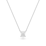 Sif Halskæde Grace Ovale Solitaire - 14 kt. guld el. hvidguld 0.75 ct TW G - H VS lab - grown diamant SJ - N2566 - WD - WG - Urma.dk