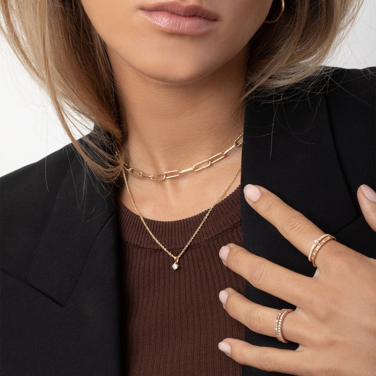 Sif Halskæde Princess Piccolo SJ - P4MMRD - CZ - 45 - Urma.dk