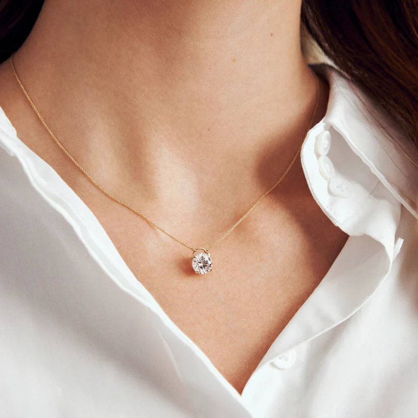 Sif Halskæde Venice - 14 kt. guld el. hvidguld 0.50 - 2.00 ct TW G - H VS lab - grown diamant SJ - N2509 - WD - YG - Urma.dk