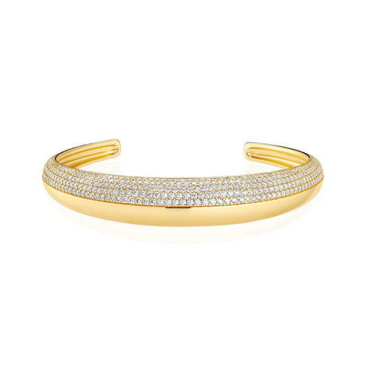 Sif karat forgyldt sterling sølv Bangle Fasano SJ - BG2487 - CZ - YG - Urma.dk
