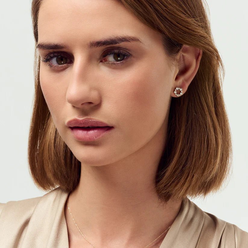 Sif Øreringe Brina - 14 kt. guld el. hvidguld 1.01 ct TW G - H VS lab - grown diamanter SJ - E2533 - WD - YG - Urma.dk