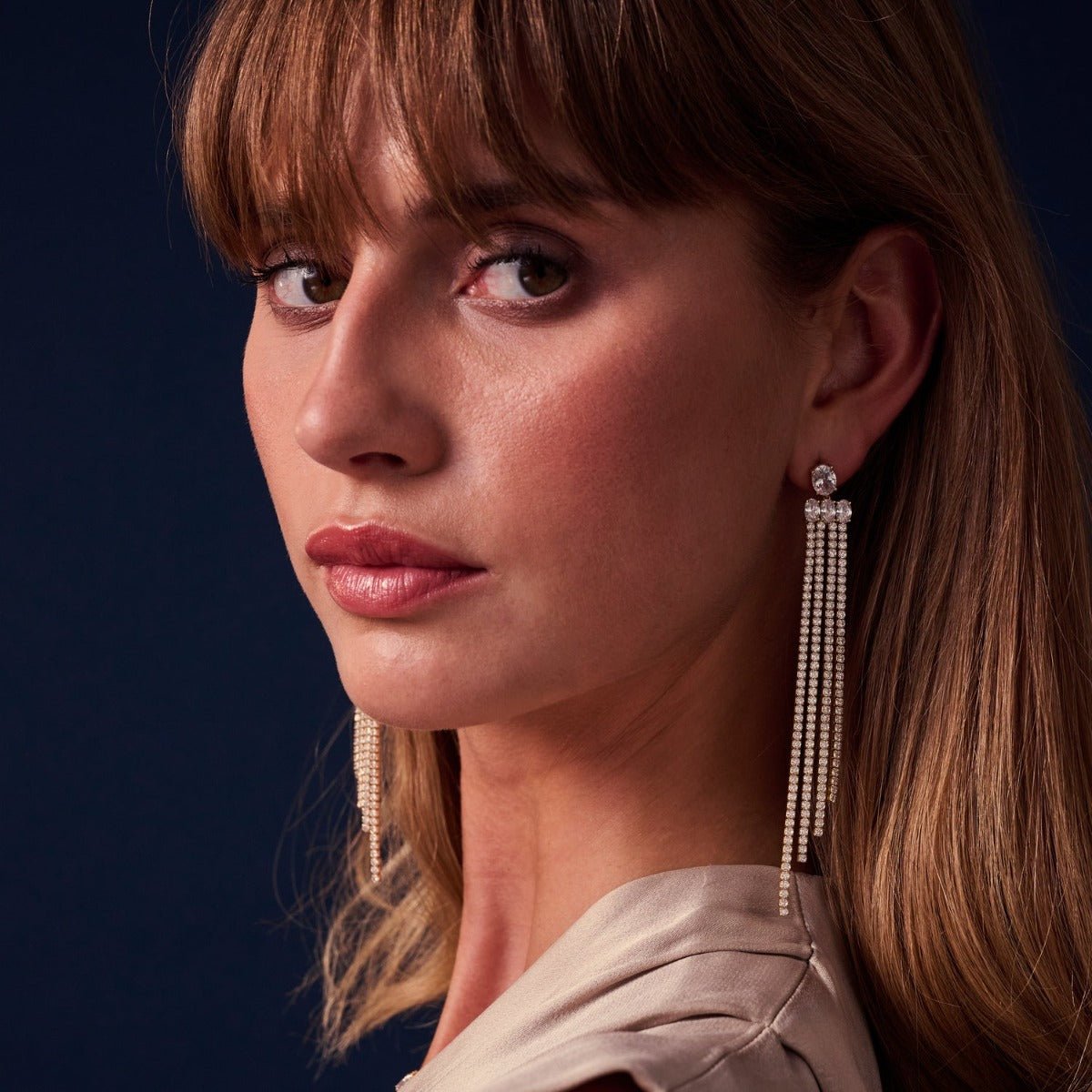 Sif Øreringe Ellisse Lungo Exclusive Grande SJ - E2328 - CZ - YG - Urma.dk