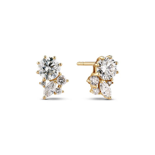 Sif Øreringe Lovere - 14 kt. guld el. hvidguld 0.93 ct TW G - H VS lab - grown diamanter SJ - E2550 - WD - YG - Urma.dk