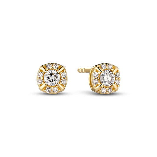 Sif Øreringe Rome - 14 kt. guld el. hvidguld 0.17 ct TW G - H VS lab - grown diamanter SJ - E2555 - WD - YG - Urma.dk