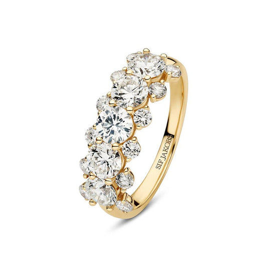 Sif Ring fior Grande - 14 kt. guld el. hvidguld 2.30 ct TW G - H VS lab - grown diamanter SJ - R2526 - WD - YG - Urma.dk