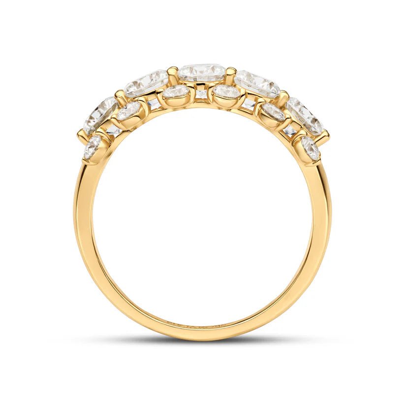 Sif Ring fior Grande - 14 kt. guld el. hvidguld 2.30 ct TW G - H VS lab - grown diamanter SJ - R2526 - WD - YG - Urma.dk