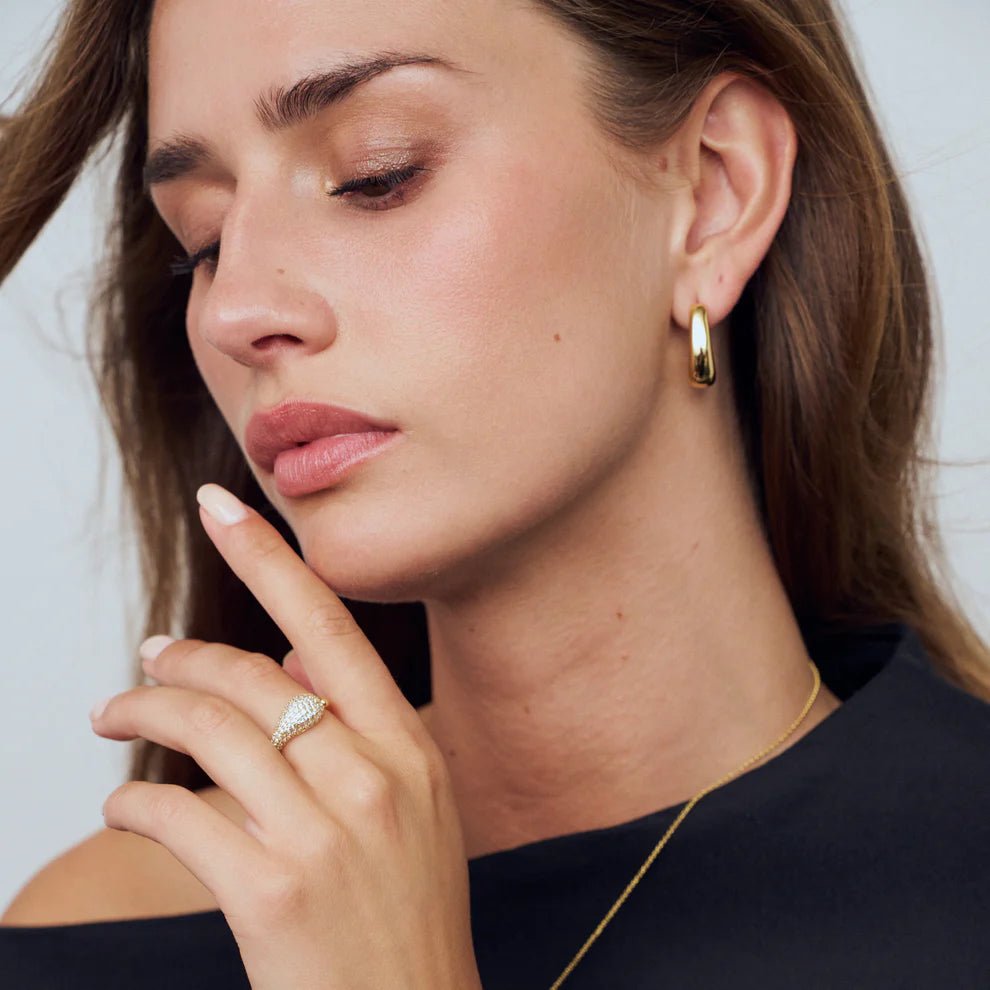 Sif Ring Goccia Piccolo SJ - R2753 - CZ - YG - Urma.dk