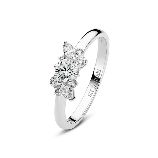 Sif Ring Lovere - 14 kt. guld el. hvidguld el hvidguld 0.58 ct TW G - H VS lab - grown diamanter SJ - R2550 - WD - WG - Urma.dk