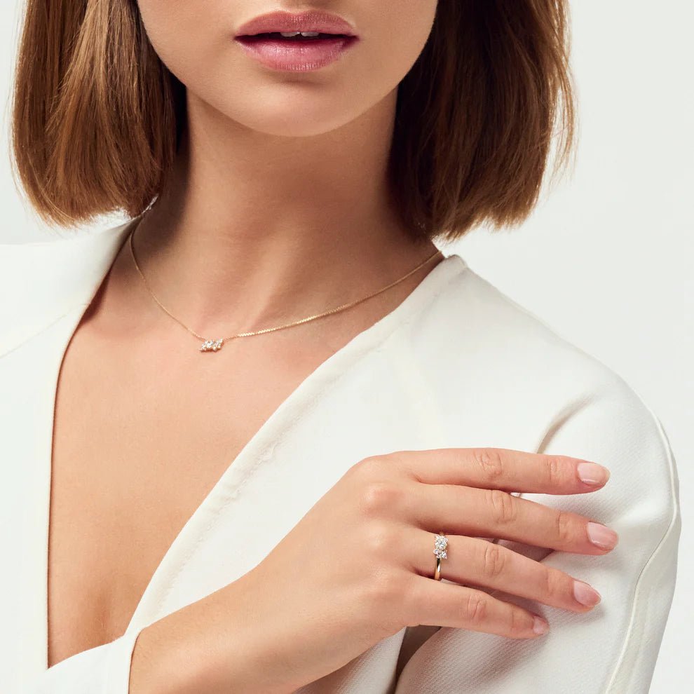 Sif Ring Lovere - 14 kt. guld el. hvidguld el hvidguld 0.58 ct TW G - H VS lab - grown diamanter SJ - R2550 - WD - YG - Urma.dk