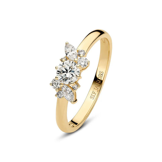 Sif Ring Lovere - 14 kt. guld el. hvidguld el hvidguld 0.58 ct TW G - H VS lab - grown diamanter SJ - R2550 - WD - YG - Urma.dk