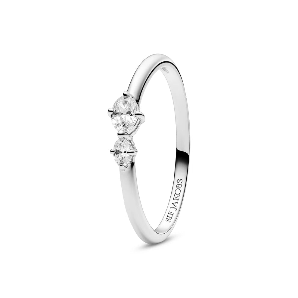 Sif Ring Ovale Due SJ - R2745 - CZ - Urma.dk