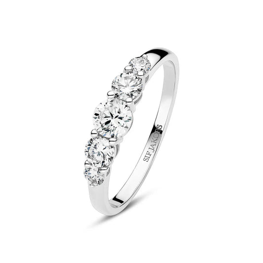 Sif Ring Tiara - 14 kt. guld el. hvidguld 0.79 ct TW G - H VS lab - grown diamanter SJ - R2520 - WD - WG - Urma.dk
