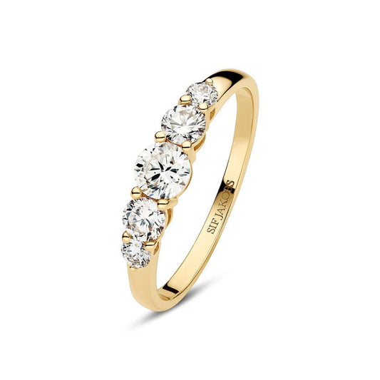 Sif Ring Tiara - 14 kt. guld el. hvidguld 0.79 ct TW G - H VS lab - grown diamanter SJ - R2520 - WD - YG - Urma.dk