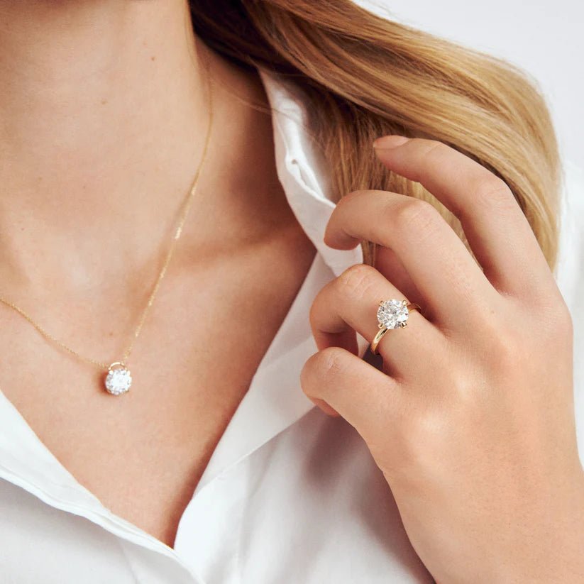 Sif Ring Venice Solitaire - 14 kt. guld el. hvidguld 0.50 - 3.00 ct TW G - H VS lab - grown diamanter SJ - R2503 - WD - WG - Urma.dk