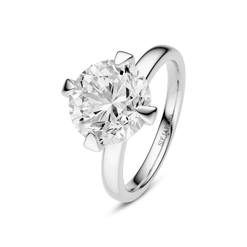 Sif Ring Venice Solitaire - 14 kt. guld el. hvidguld 0.50 - 3.00 ct TW G - H VS lab - grown diamanter SJ - R2503 - WD - WG - Urma.dk