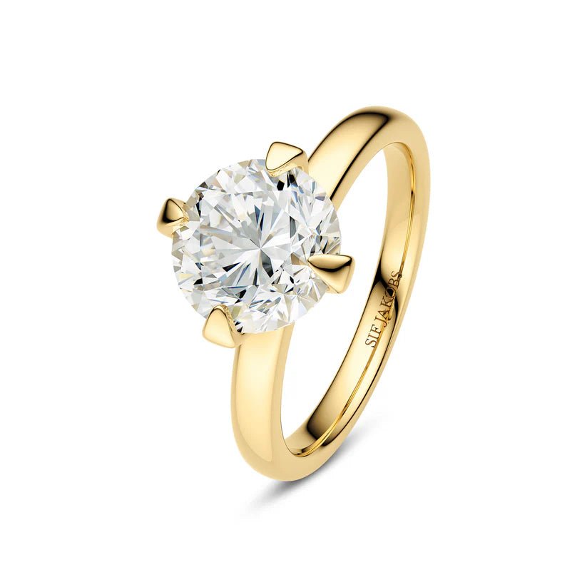 Sif Ring Venice Solitaire - 14 kt. guld el. hvidguld 0.50 - 3.00 ct TW G - H VS lab - grown diamanter SJ - R2503 - WD - YG - Urma.dk