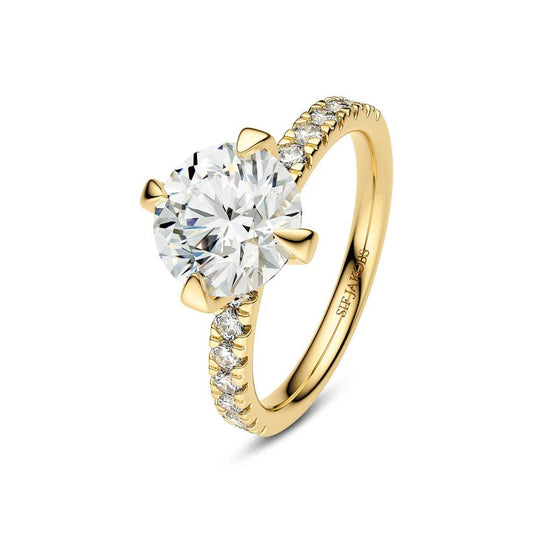 Sif Ring Venice Solitaire Altro - 14 kt guld el. hvidguld 0.80 - 3.40 ct TW G - H VS lab - grown diamanter SJ - R2510 - WD - YG - Urma.dk