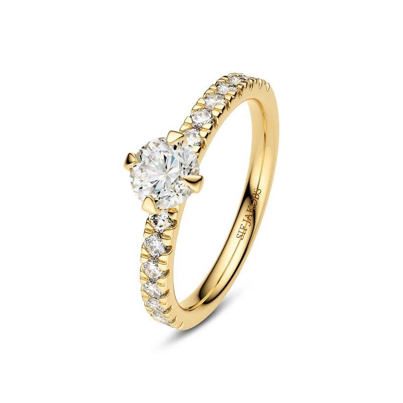 Sif Ring Venice Solitaire Altro - 14 kt guld el. hvidguld 0.80 - 3.40 ct TW G - H VS lab - grown diamanter SJ - R2510 - WD - YG - Urma.dk