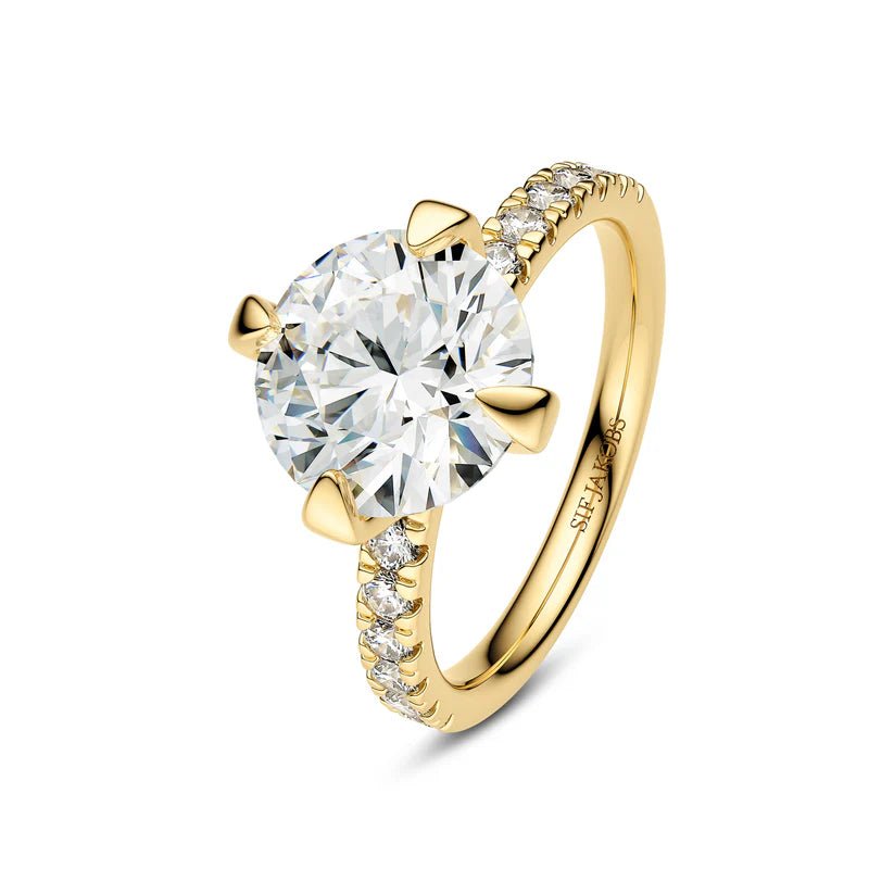 Sif Ring Venice Solitaire Altro - 14 kt guld el. hvidguld 0.80 - 3.40 ct TW G - H VS lab - grown diamanter SJ - R2510 - WD - YG - Urma.dk