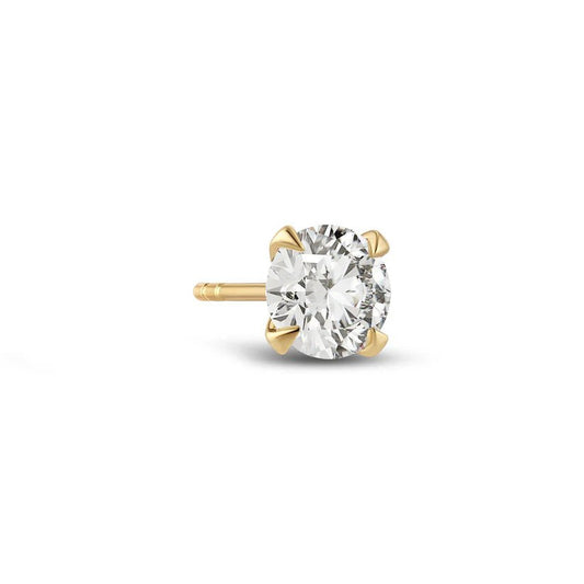 Sif Solitaire ørering Venice Single - 14 kt. guld el. hvidguld 0.11 - 0.50 ct TW G - H VS lab - grown diamant SJ - E2502 - WD - YG - 1 - Urma.dk