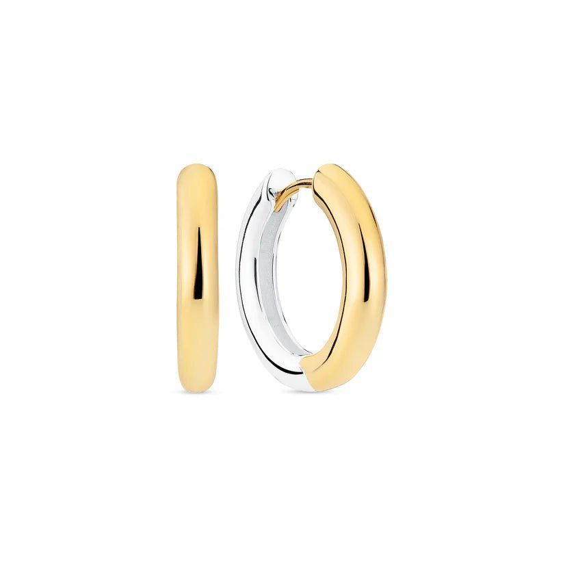 Sif sterling sølv og forgyldt Øreringe Carrara Pianura Medio SJ - E2471 - 2YG - Urma.dk