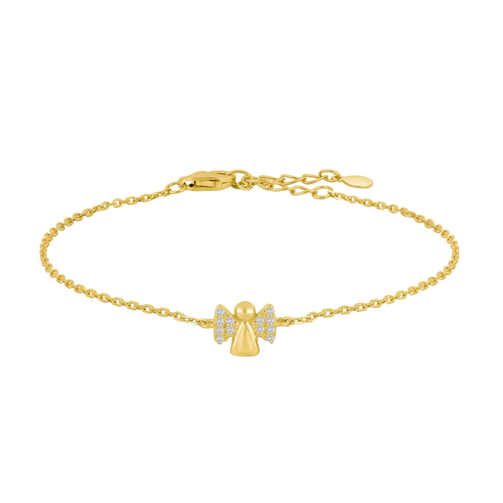 Silver bracelet angel w/cz - Urma.dk