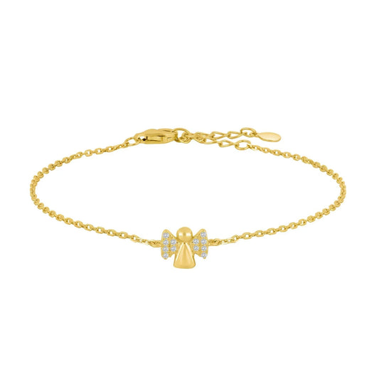 Silver bracelet angel w/cz - Urma.dk