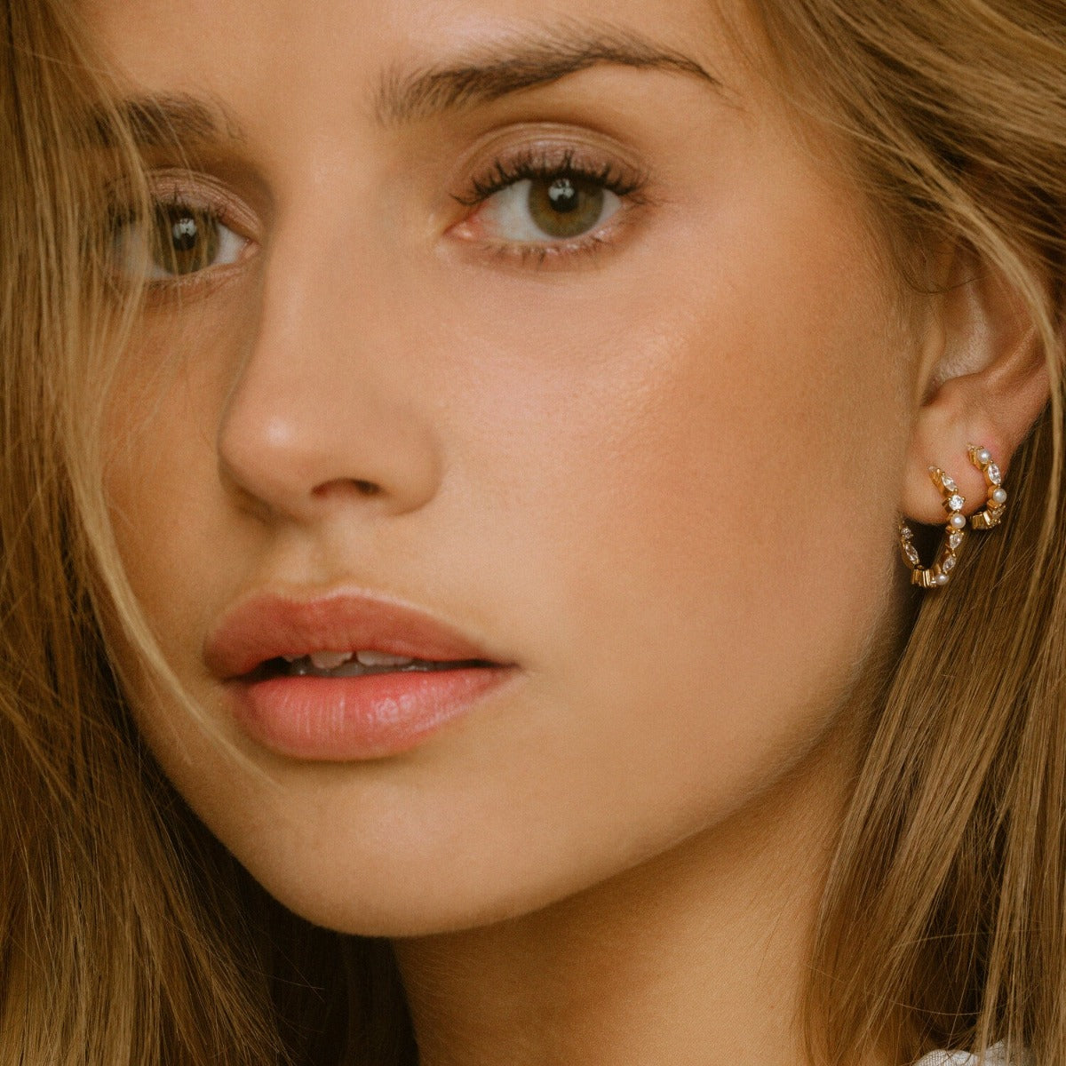 Sif Øreringe Adria Creolo Medio SJ-E12235-PCZ-YG