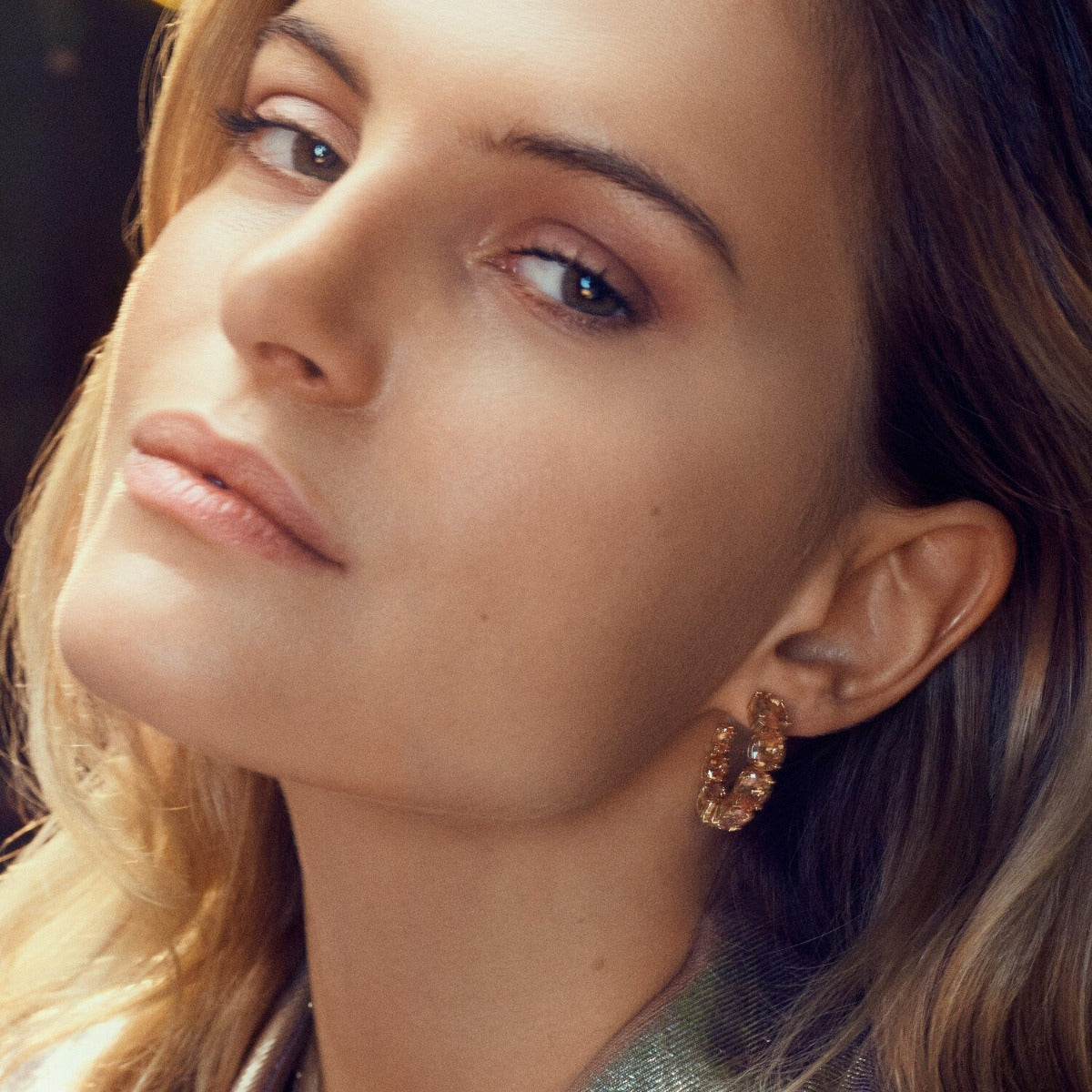 Sif Øreringe Ellisse Creolo Champagne SJ-E2330-CHCZ-YG