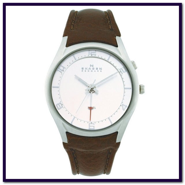 Skagen urrem, brun læder - 519XLSL1 - Urma.dk