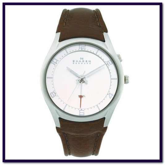 Skagen urrem, brun læder - 519XLSL1 - Urma.dk