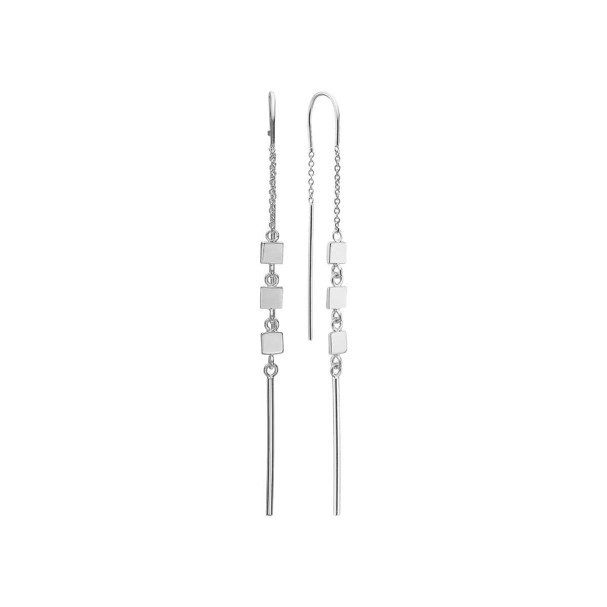 Small Squares, øreringe, sølv - Urma.dk
