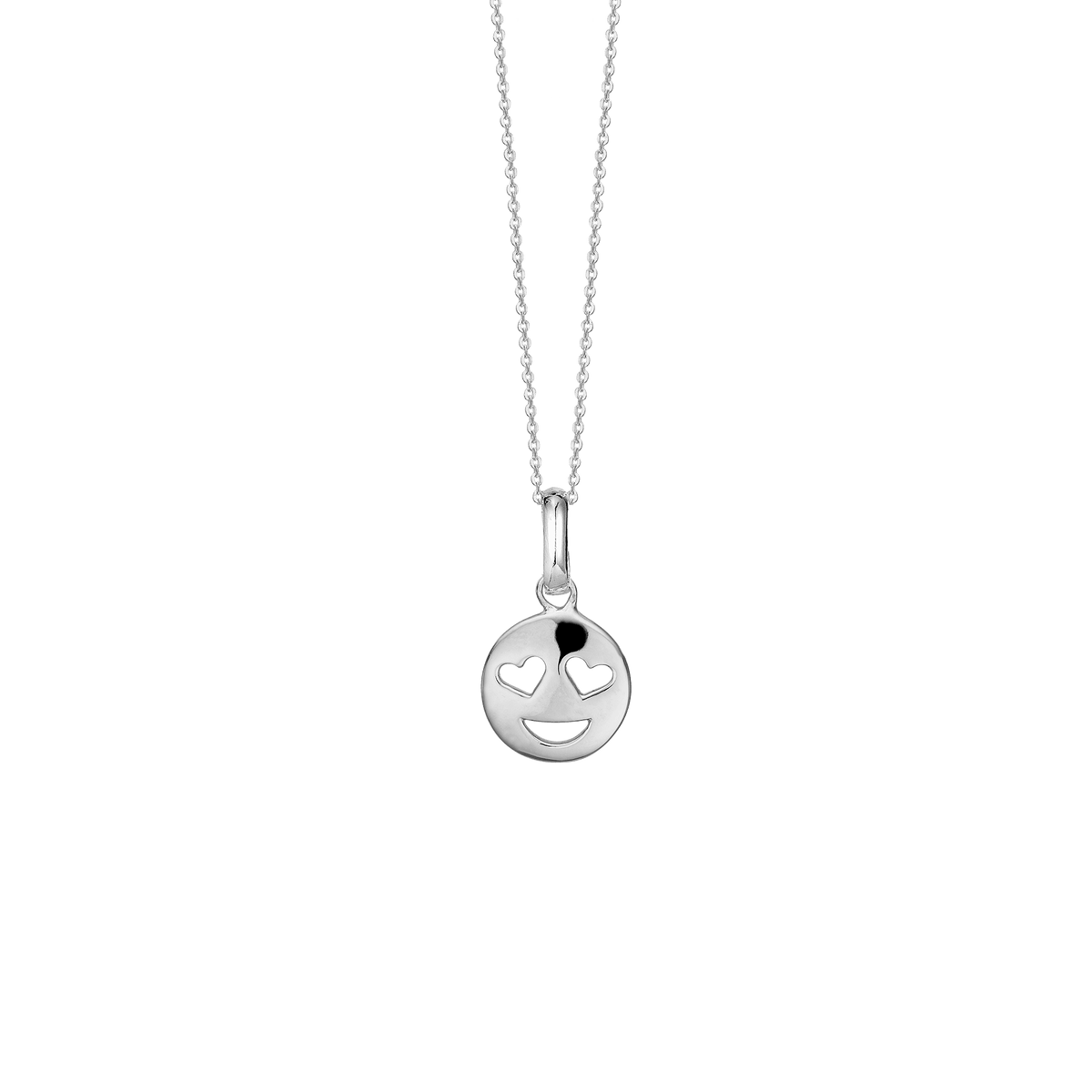 Smiley halskæde, sølv