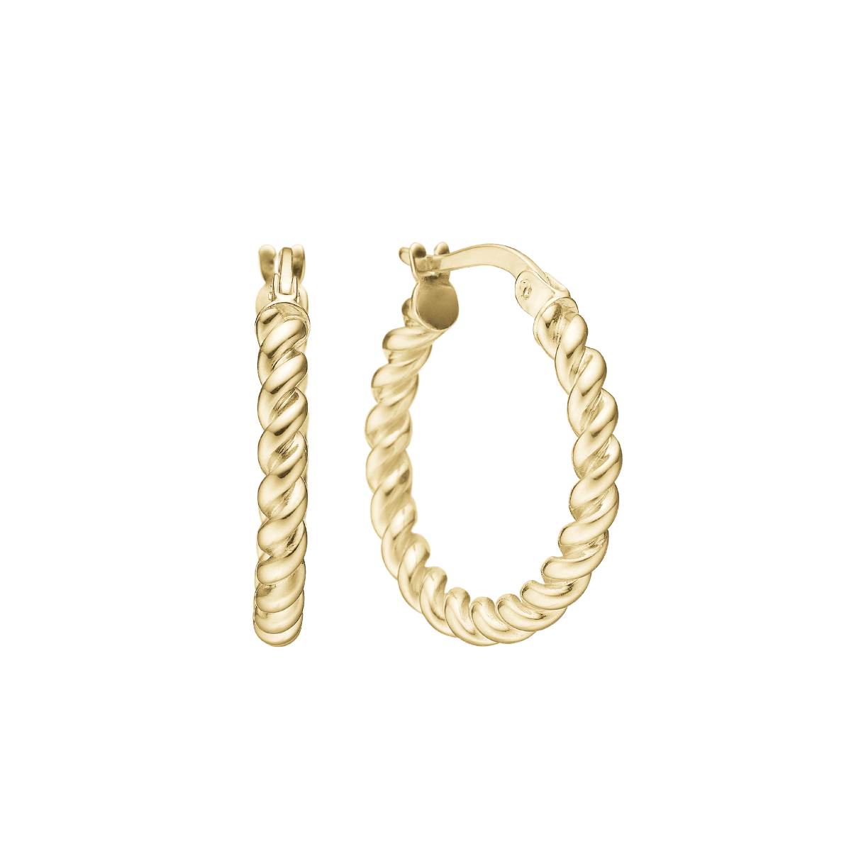 Snoede Creoler 20mm, forg sølv - Urma.dk