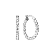 Snoede Creoler 20mm, sølv - Urma.dk