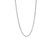 SØLV COLLIER ANKER FLAD 45CM