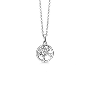 SØLV COLLIER LIVETS TRÆ 45CM