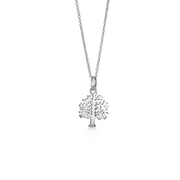 SØLV COLLIER LIVETS TRÆ