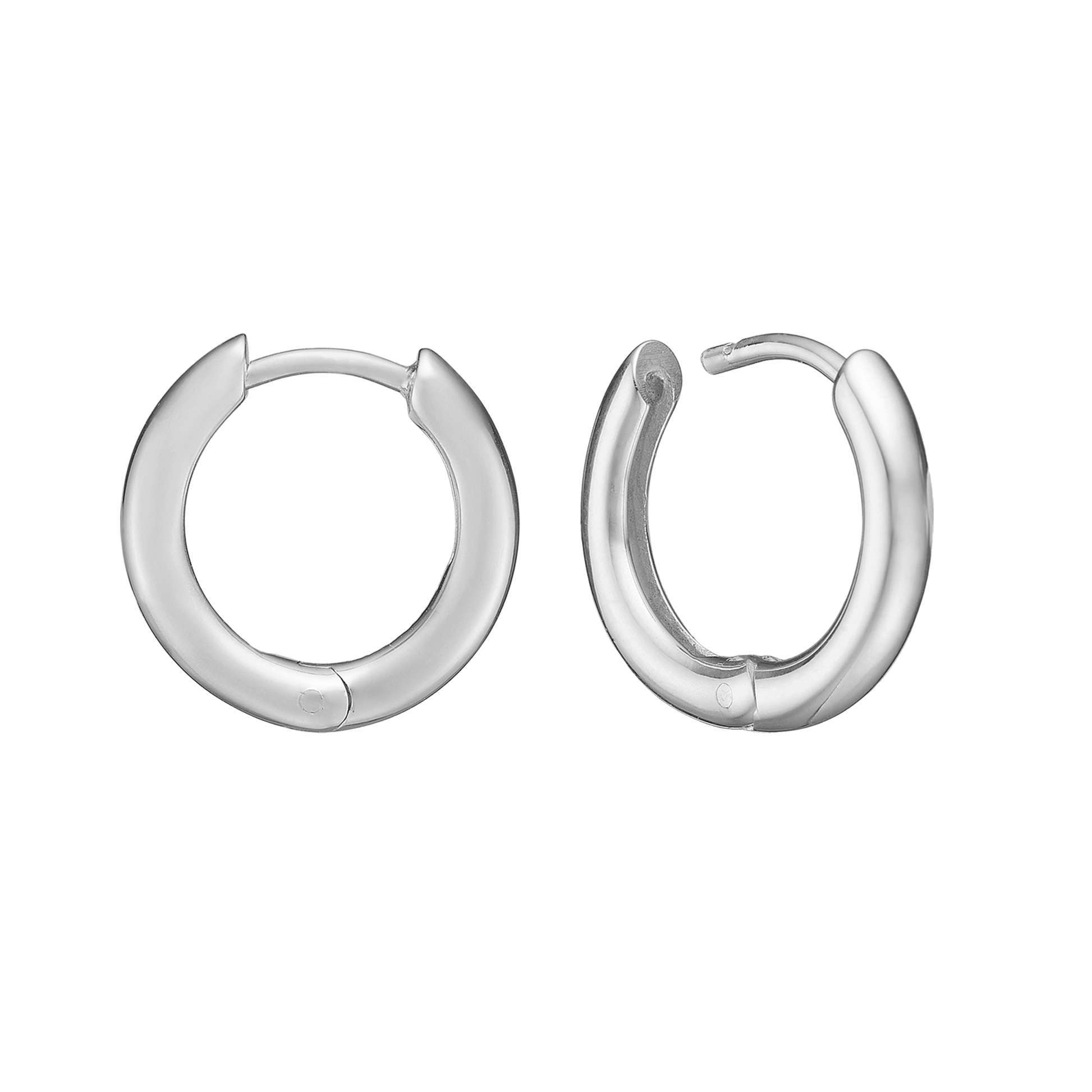 SØLV CREOL 21,5 MM, TRÅD 2,7 MM M/KLAPLÅ