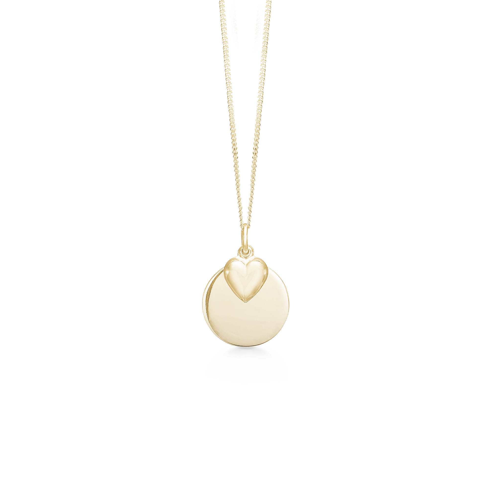 SØLV FORG. COLLIER M/BLANK PLADE+HJERTE 
