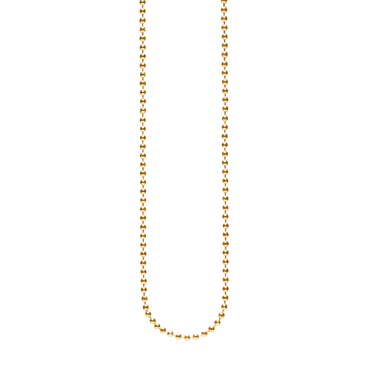 Sølv forg.collier kugle facet 1,8mm 80cm