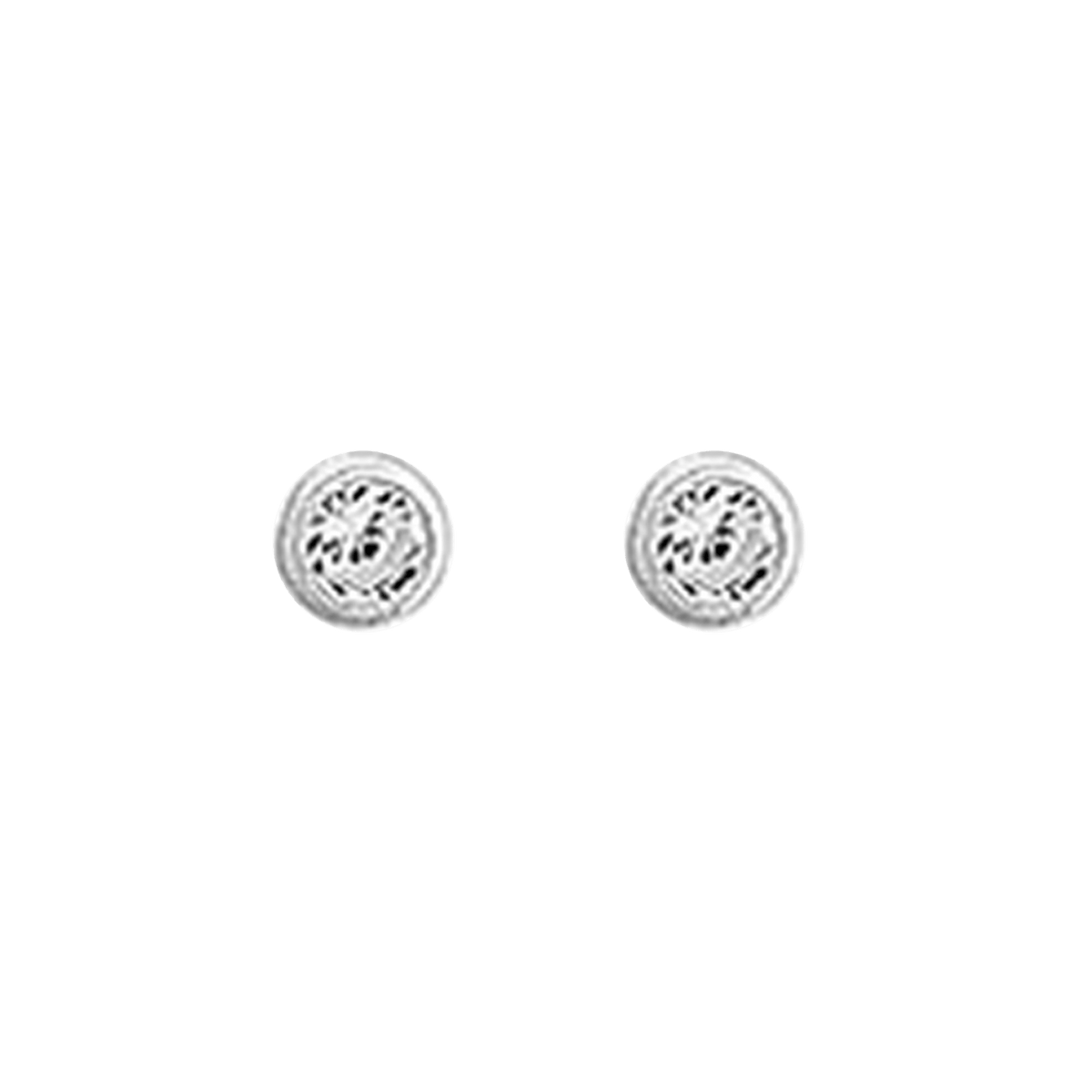 SØLV ØRESTIK M/SY.ZIRCONIA 3,5MM