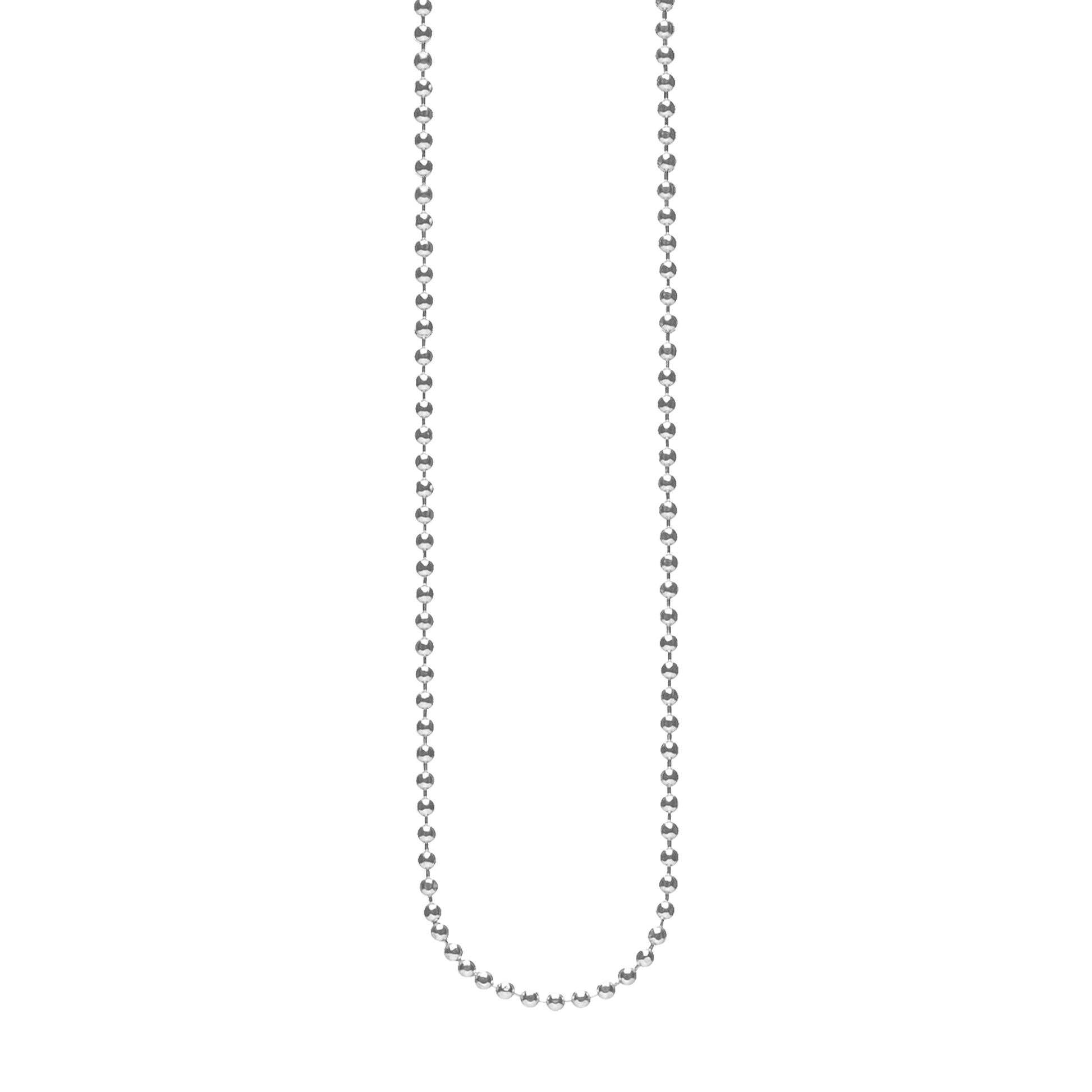 Sølv rh collier kugle facet 1,8mm 80cm